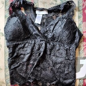 Love poem black bralette m/l